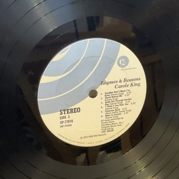 Carole King Rhymes & Reasons (Vinyl, 1972) Ode SP-77016 VG+ LP Record Album - Picture 12 of 12